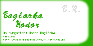 boglarka modor business card