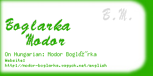 boglarka modor business card